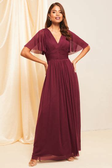 Lipsy empire long sleeve bridesmaid maxi dress  $104
